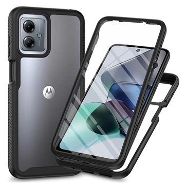 Motorola Moto G54 Etui z Serii 360 Protection - Czerń / Przezroczyste