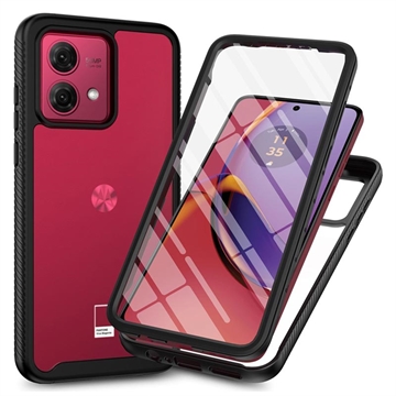 Motorola Moto G84 Etui z Serii 360 Protection - Czerń / Przezroczyste