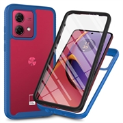 Motorola Moto G84 Etui z Serii 360 Protection - Błękit / Przezroczyste