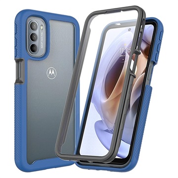 Motorola Moto G51 5G Etui z Serii 360 Protection - Błękit / Przezroczyste