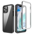 iPhone 12/12 Pro Etui z Serii 360 Protection - Czerń / Przezroczyste