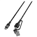 4smarts ComboCord CA 2-in-1 Charging Cable - 1.5m - Black