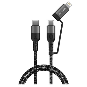 4smarts ComboCord CL Kabel USB-C / USB-C i Lightning - 1,5 m - Czarny