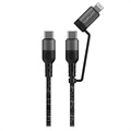 4smarts ComboCord CL Kabel USB-C / USB-C i Lightning - 1,5 m - Czarny