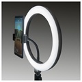 4smarts LoomiPod Statyw do Selfie XL & Mini z Lampą Pierścieniową LED - 2800-7200 K