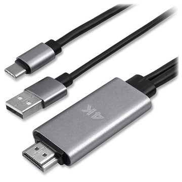 Kabel 4smarts USB-C / HDMI 4K UHD - 1.8m - Czarny