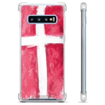 Etui Hybrydowe - Samsung Galaxy S10 - Duńska Flaga