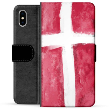 Etui Portfel - iPhone X / iPhone XS - Duńska Flaga