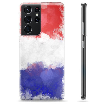 Etui TPU - Samsung Galaxy S21 Ultra 5G - Francuska Flaga