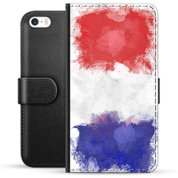 Etui Portfel - iPhone 5/5S/SE - Francuska Flaga