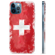 Etui TPU - iPhone 12 Pro - Szwajcarska Flaga