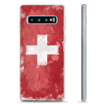 Etui TPU - Samsung Galaxy S10+ - Szwajcarska Flaga