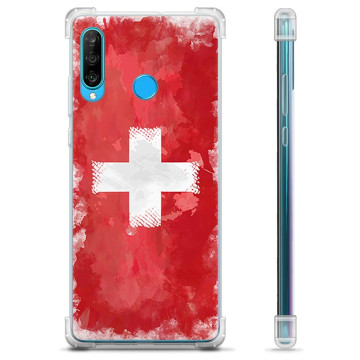 Etui Hybrydowe - Huawei P30 Lite - Szwajcarska Flaga