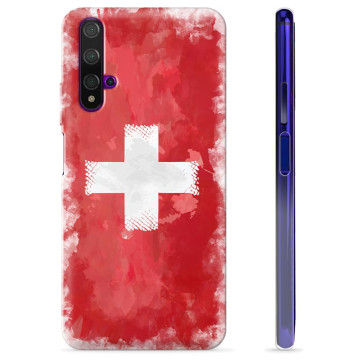 Etui TPU - Huawei Nova 5T - Szwajcarska Flaga