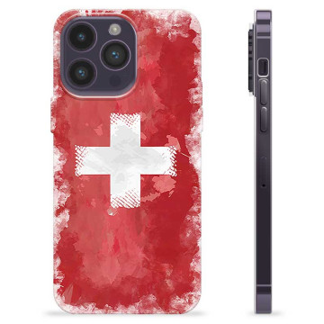 Etui TPU - iPhone 14 Pro Max - Szwajcarska Flaga