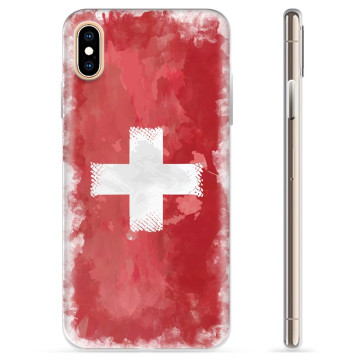 Etui TPU - iPhone X / iPhone XS - Szwajcarska Flaga