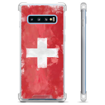 Etui Hybrydowe - Samsung Galaxy S10 - Szwajcarska Flaga