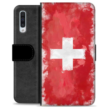 Etui Portfel - Samsung Galaxy A50 - Szwajcarska Flaga