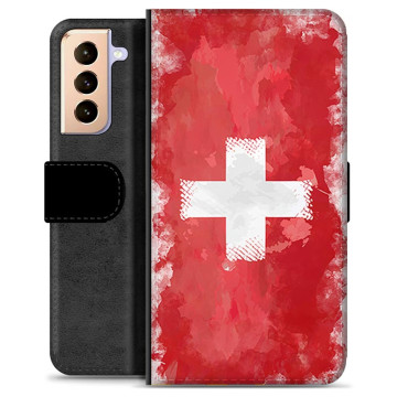 Etui Portfel - Samsung Galaxy S21+ 5G - Szwajcarska Flaga