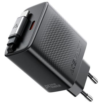 Ładowarka Acefast A110 30W GaN ze zwijanym kablem USB-C i portem USB-C - wtyczka EU