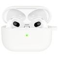 AirPods 3 Silikonowe Etui z Brelokiem A060 - Biel