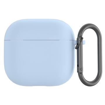 AirPods 4 Silikonowe Etui z Karabińczykiem - Błękit