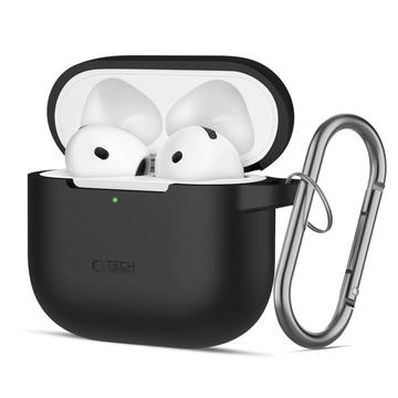 Etui na haczyk silikonowy AirPods 4 Tech-Protect - Czarny