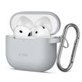 Etui na haczyk silikonowy AirPods 4 Tech-Protect - Kredka szara