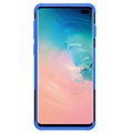 Samsung Galaxy S10+ Antypoślizgowy Hybrydowy Pokrowiec - Błękit / Czerń