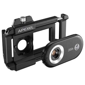 Obiektyw mikroskopowy Apexel APL-MS100 do smartfonów z filtrem CPL - powiększenie 100x