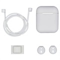 Zestaw Akcesoriów z Silikonu 4-w-1 do słuchawek Apple AirPods / AirPods 2 - Biały