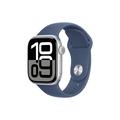 Apple Watch 10 GPS MWWA3QN/A - aluminium, pasek sportowy Denim, S/M, 42mm