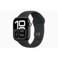 Apple Watch 10 GPS MWWE3QN/A - Aluminiowy, czarny pasek sportowy, S/M, 42mm - Czarny Jak Kruk