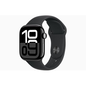 Apple Watch 10 GPS MWWE3QN/A - Aluminiowy, czarny pasek sportowy, S/M, 42mm - Czarny Jak Kruk