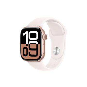 Apple Watch 10 GPS MWWH3QN/A - aluminiowy, jasnoróżowy pasek sportowy, S/M, 42mm