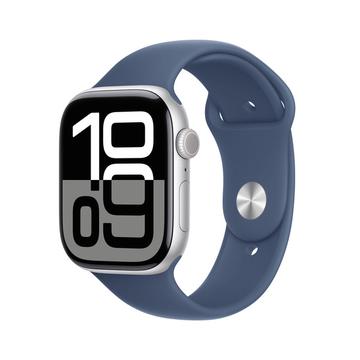 Apple Watch 10 GPS MWWL3QN/A - aluminium, pasek sportowy Denim, S/M, 46mm