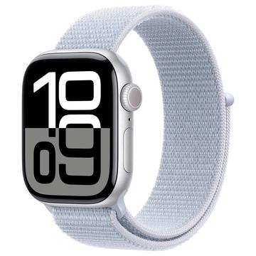 Apple Watch 10 GPS MWWN3QN/A - aluminium, sportowa pętla Blue Cloud, 46mm - srebrny