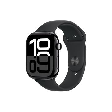 Apple Watch 10 GPS MWWQ3QN/A - aluminiowy, czarny pasek sportowy, M/L, 46mm - Czarny Jak Kruk