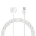 Owalny kabel USB do ładowania Apple Watch - 100cm - biały