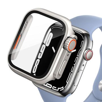 Apple Watch Series 10 Etui Tech-Protect Defense360 z osłoną ekranu - 46mm - Tytanowy / Pomarańczowy