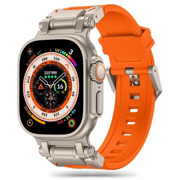 Apple Watch Series Ultra 2/Ultra/9/8/SE (2022)/7/SE/6/5/4/3/2/1 Pasek Tech-Protect Delta Pro - 49mm/45mm/44mm/42mm - Pomarańcz / Tytanowy