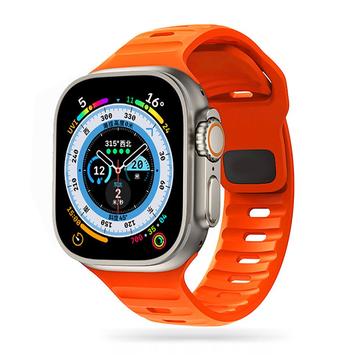 Apple Watch Series Ultra 2/Ultra/10/9/8/SE (2022)/7/SE/6/5/4/3/2/1 Pasek silikonowy Tech-Protect IconBand Line - 49 mm/46mm/45 mm/44 mm/42 mm - pomarańczowy