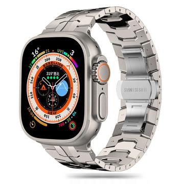 Apple Watch Series Ultra 2/Ultra/9/8/SE (2022)/7/SE/6/5/4/3/2/1 Pasek Tech-Protect ze stali nierdzewnej - 49 mm/45 mm/44 mm/42 mm - tytanowy