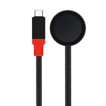 Kabel USB-C do ładowania Apple Watch Tactical Recce 3:20 - czerwony / czarny