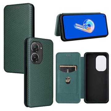 Honor X7 Etui z Klapką - Włókno Węglowe - Czarne