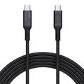 Aukey CB-MCC101 Kabel USB-C z wyświetlaczem LCD - 100W, 1m - Czarny