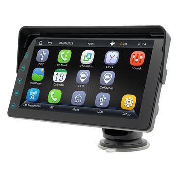 B5311 Bezprzewodowy CarPlay / Android Auto z uchwytem samochodowym, odtwarzacz MP5 Bluetooth - 7"