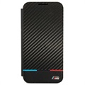 Etui BMW M Tricolor Stripes z Klapką do Samsung Galaxy S22 5G - Czerń