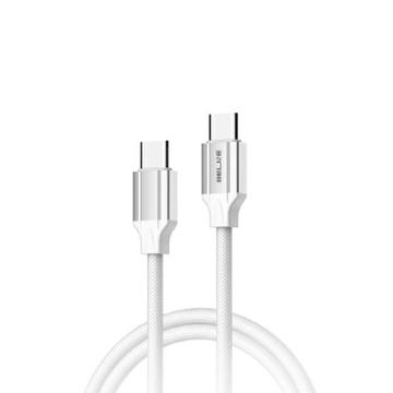 Kabel do ładowania i przesyłania danych Beline BLNCWC03 65W USB-C / USB-C - 1m - biały