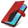 OnePlus Nord 2T Etui-Portfel Bi-Color Series - Czerwień